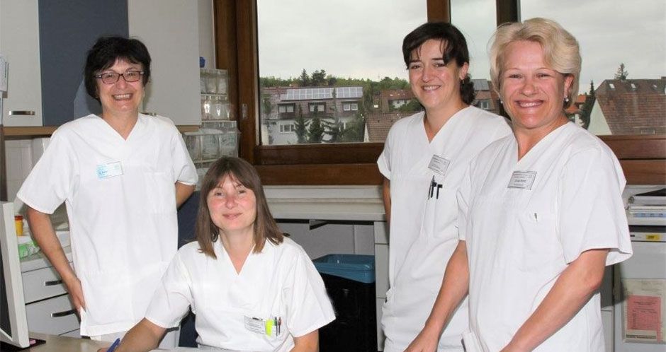 Karin Großmann mit ihren Kolleginnen Annegret Hartmann, Sandra Göbelt und Ursula Panitz (2015) Foto von Karin Großmann mit ihren Kolleginnen Annegret Hartmann, Sandra Göbelt und Ursula Panitz (2015)