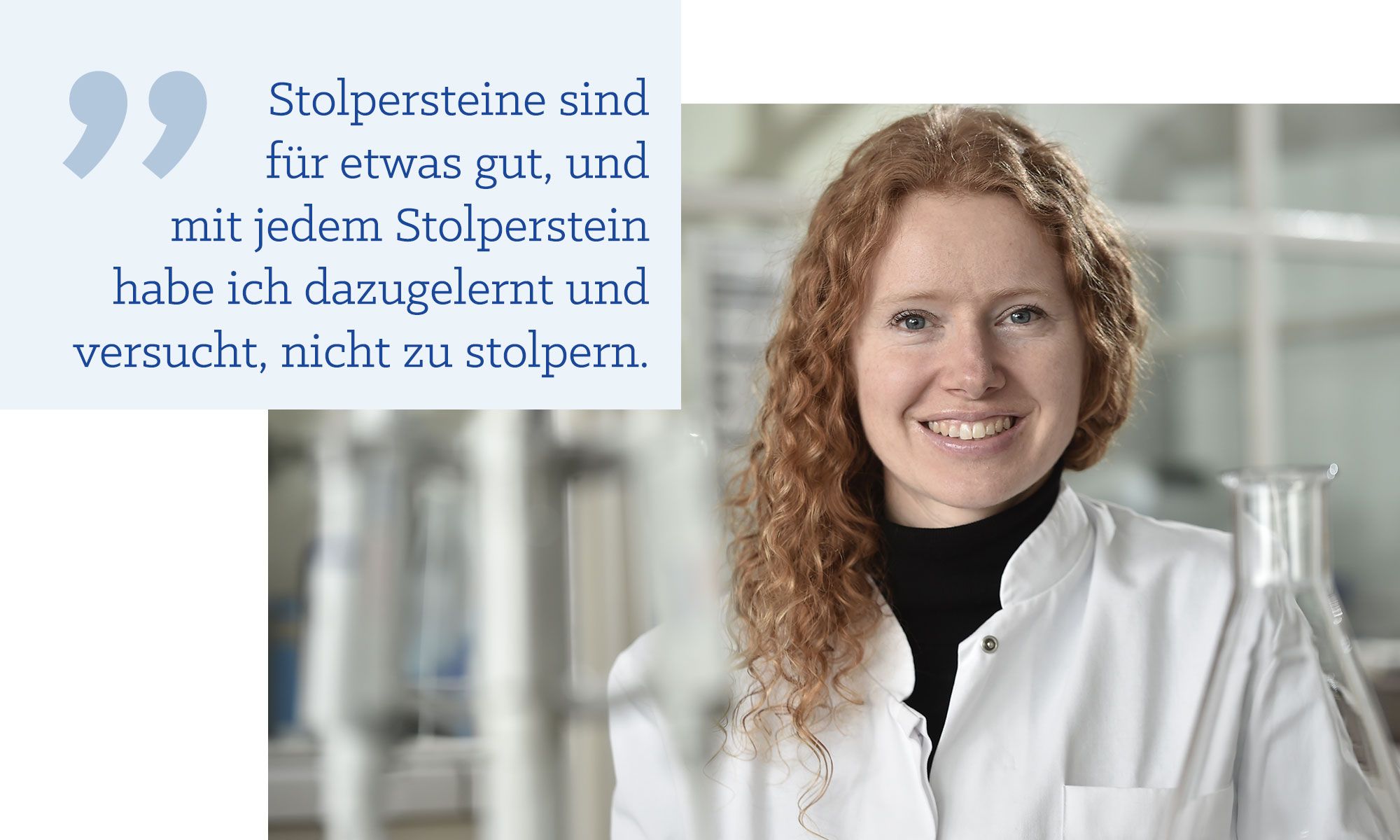 Zitat von Prof. Dr. Martina Prelog: Stolpersteine sind für etwas gut und mit jedem Stolperstein habe ich dazugelernt und versucht, nicht zu stolpern.