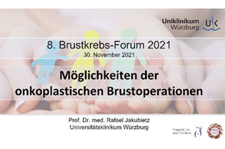 Vorschaubild 8. Brustkrebsforum Vortrag Prof. Dr. med. Rafael Jakubietz