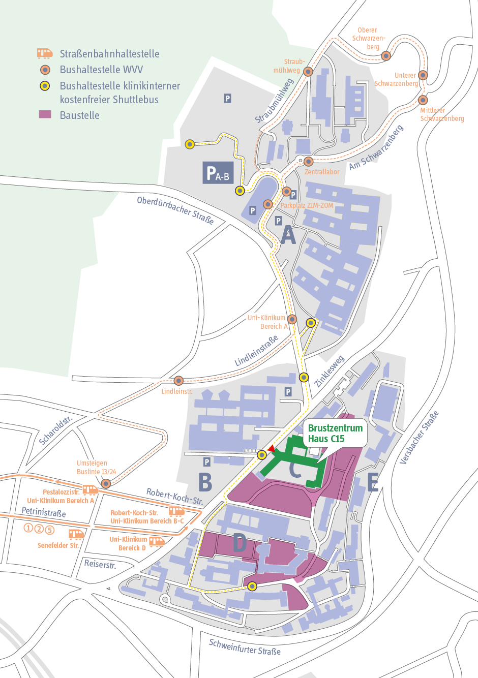 Lageplan Brustzentrum