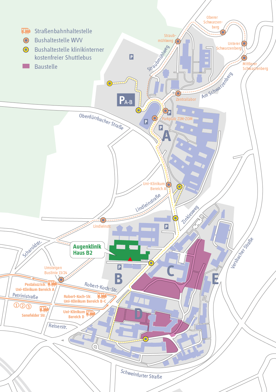 Lageplan Augenklinik