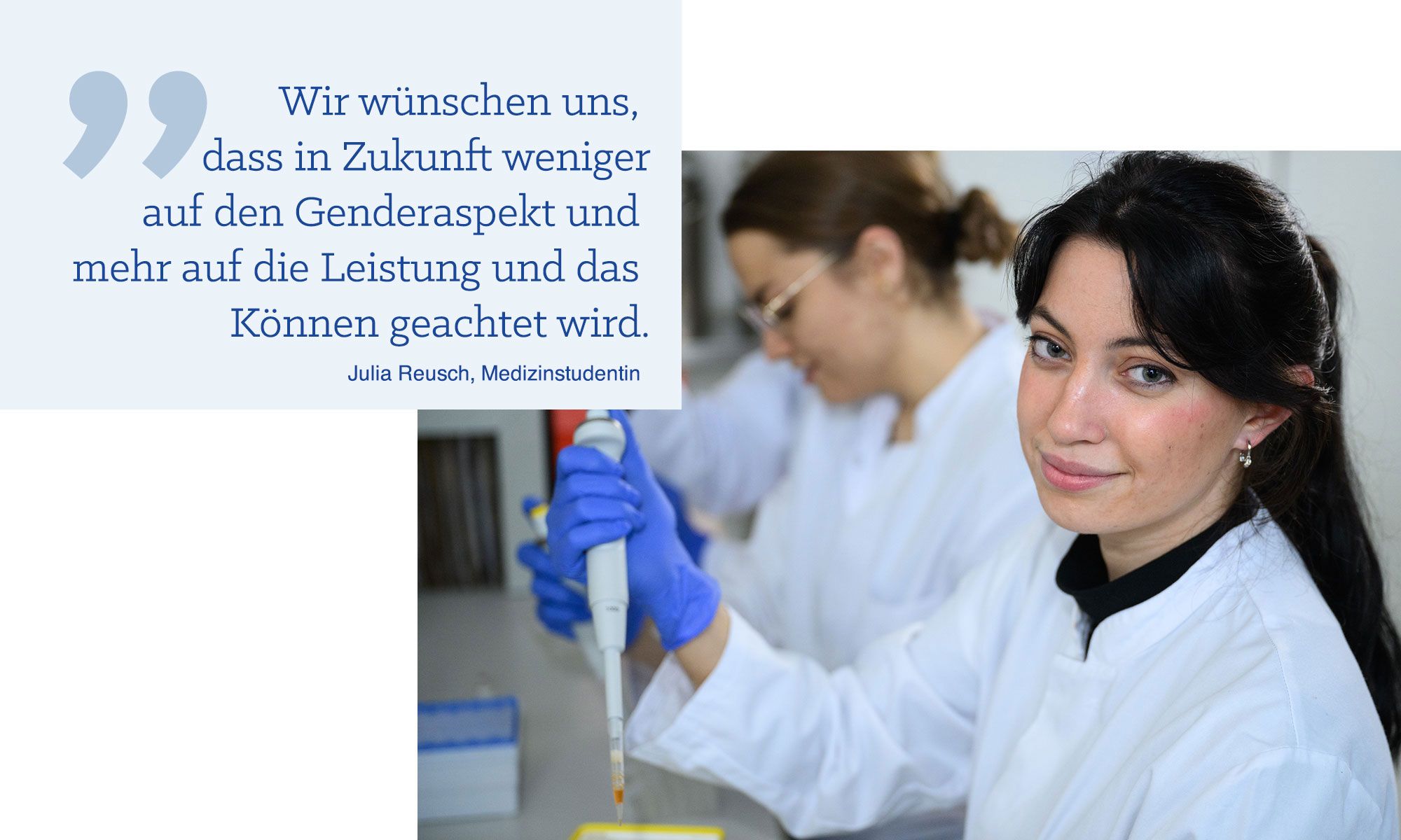 Zitat von Julia Reusch: Wir wünschen und, dass in Zukunft weniger auf den Genderaspekt und mehr auf die Leistung und das Können geachtet wird.