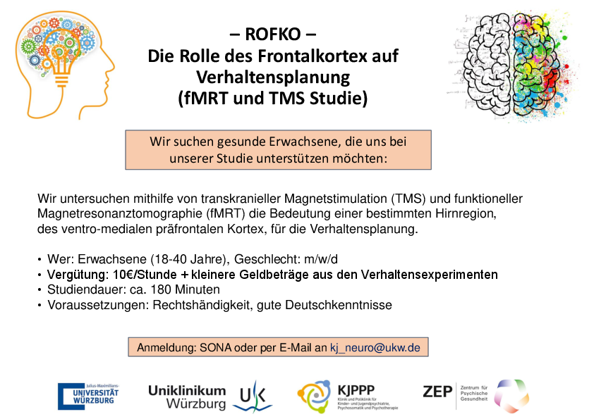 Flyer zur Rekrutierung von Teilnehmern 