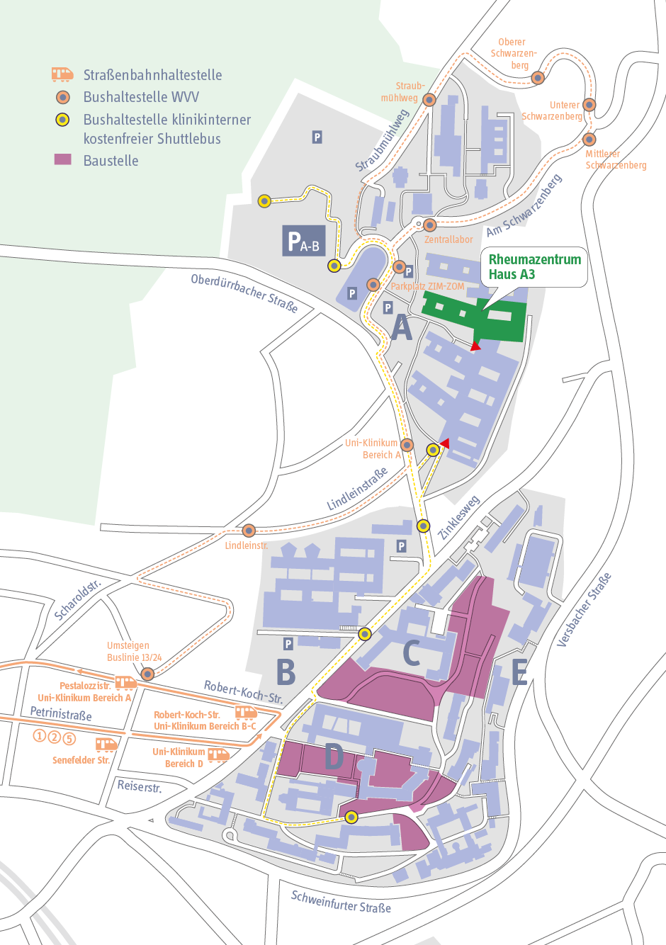 Lageplan Rheumazentrum