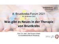 Vorschaubild Brustkrebsforum Vortrag Prof. Dr. med. Ute-Susann Albert