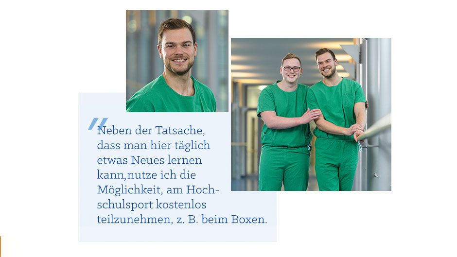 Zitat Lukas B. Zitat Lukas B.: - Neben der Tatsache, dass man hier täglich etwas Neues lernen kann nutze ich die Möglichkeit, am Hochschulsport kostenlos teilzunehmen, z. B. beim Boxen.